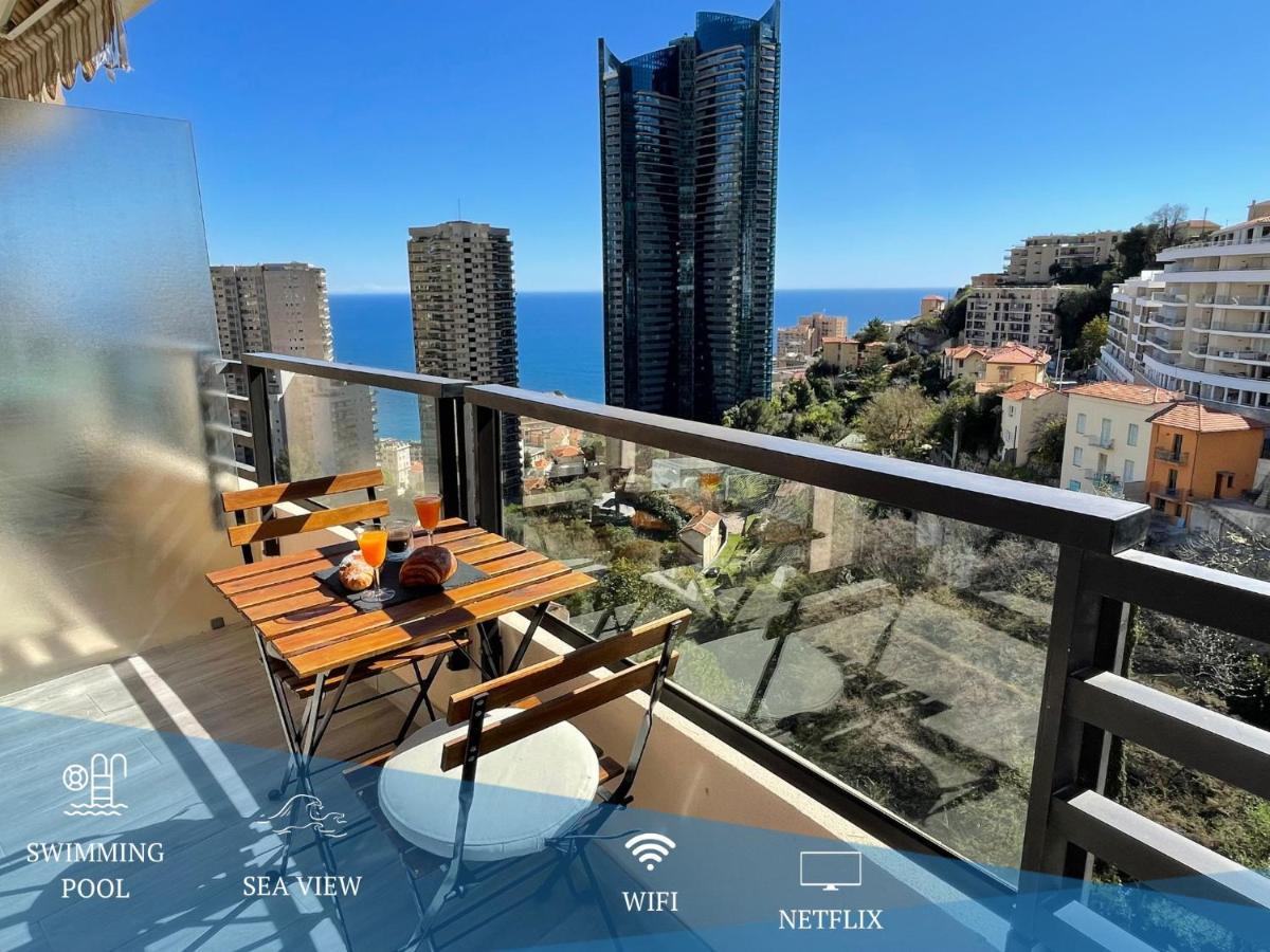 New Studio, Piscine Et Vue Mer • Proche De Monaco Бюсолей Екстериор снимка